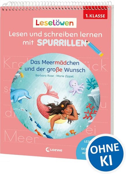 Produktbild: Lesel&ouml;wen - Lesen und schreiben lernen mit Spurrillen - Das Meerm&auml;dchen und der gro&szlig;e Wunsch