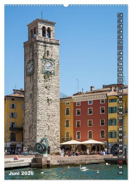Produktbild: IDYLLISCHER GARDASEE Riva del Garda und Torbole (hochwertiger Premium Wandkalender 2026 DIN A2 hoch), Kunstdruck in Hochglanz