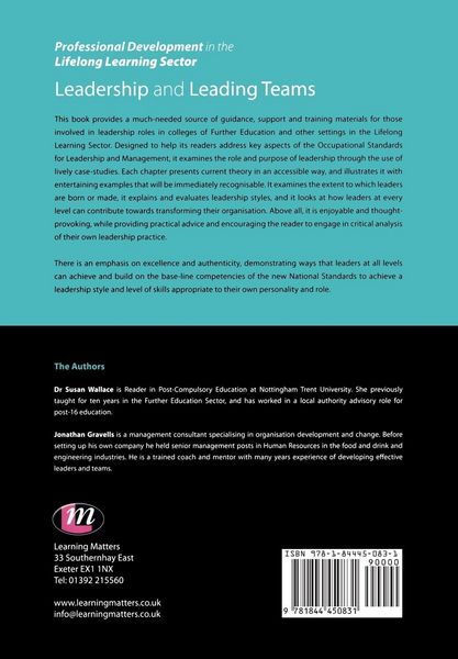 Produktbild: Leadership and Leading Teams in the Lifelong Learning Sector