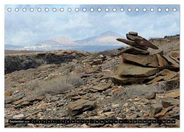 Produktbild: Vulkaninsel Lanzarote (Tischkalender 2026 DIN A5 quer), CALVENDO Monatskalender