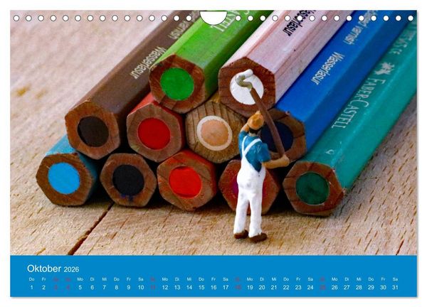 Produktbild: Neue Miniaturen - Klein ganz gro&szlig; 2.0 (Wandkalender 2026 DIN A4 quer), CALVENDO Monatskalender