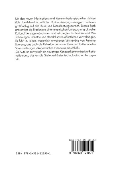 Produktbild: Dienstleistungsrationalisierung im Umbruch