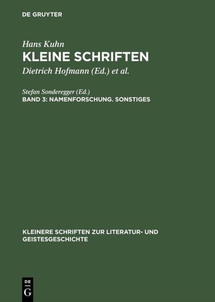 Produktbild: Namenforschung. Sonstiges