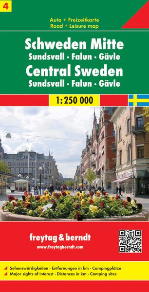 FuB Schweden 04 Mitte, Sundsvall, Falun, Gävle 1 : 250 000. Autokarte