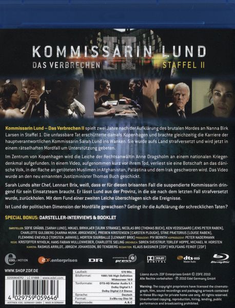Produktbild: Kommissarin Lund - Staffel 2 [3 BRs]