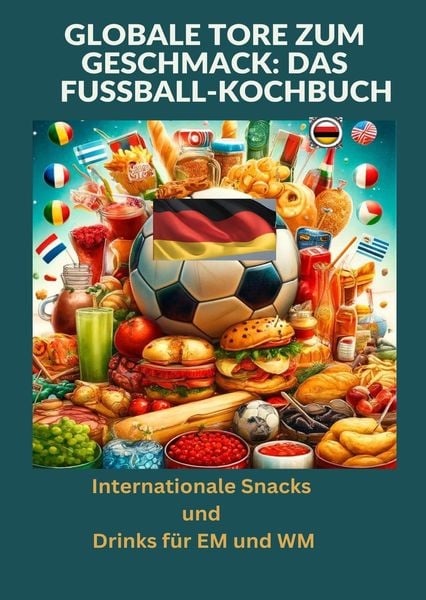 Produktbild: Globale Tore zum Geschmack: Das Fu&szlig;ball-Kochbuch: Fu&szlig;ballfest der Aromen: Internationale Snacks & Getr&auml;nke f&uuml;r EM und WM &ndash; Ein kulinarisches Reisebuch