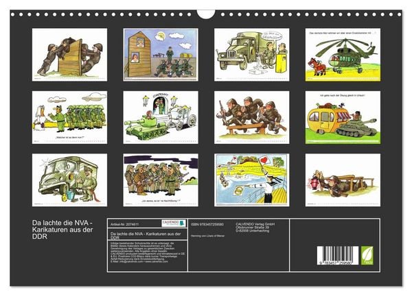 Produktbild: Da lachte die NVA - Karikaturen aus der DDR (Wandkalender 2026 DIN A3 quer), CALVENDO Monatskalender