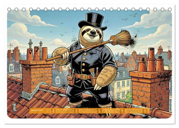 Produktbild: Lustiges Faultier im Beruf - Comic (Tischkalender 2027 DIN A5 quer), CALVENDO Monatskalender