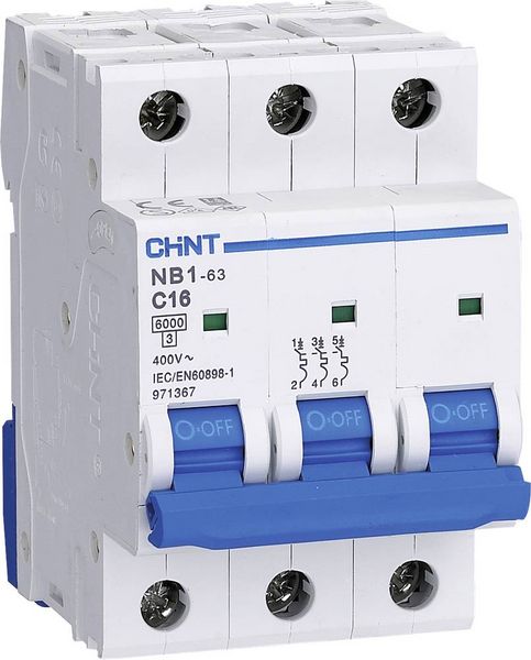 Produktbild: Chint 179702 NB1L Leitungsschutzschalter 3polig 20A