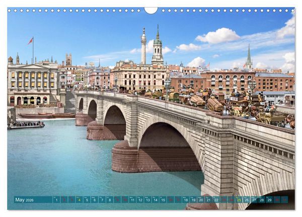 Produktbild: London around 1890-1900 - photos restored and colourised (Wall Calendar 2026 DIN A3 landscape), CALVENDO 12 Month Wall Calendar