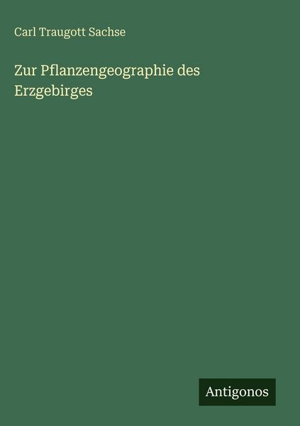 Produktbild: Zur Pflanzengeographie des Erzgebirges