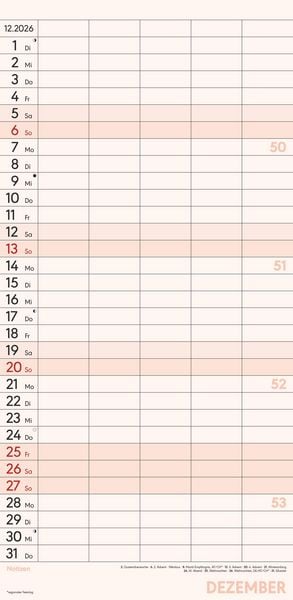 Produktbild: Superplaner L 2026 5 Spalten - Familien-Timer 22x45 cm - Offset-Papier - mit Ferienterminen - Wand-Planer - Familienkalender - Alpha Edition