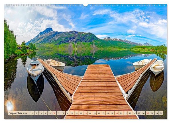 Produktbild: K&ouml;nigsroute Norwegens (hochwertiger Premium Wandkalender 2026 DIN A2 quer), Kunstdruck in Hochglanz