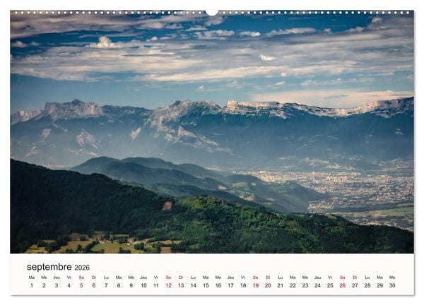 Produktbild: Autour de Grenoble (Calendrier mural 2026 DIN A2 vertical) calendrier de bureau