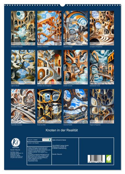 Produktbild: Knoten in der Realit&auml;t (hochwertiger Premium Wandkalender 2026 DIN A2 hoch), Kunstdruck in Hochglanz