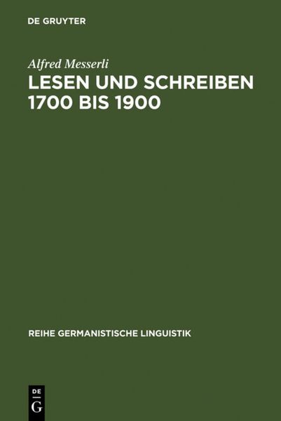 Produktbild: Lesen und Schreiben 1700 bis 1900