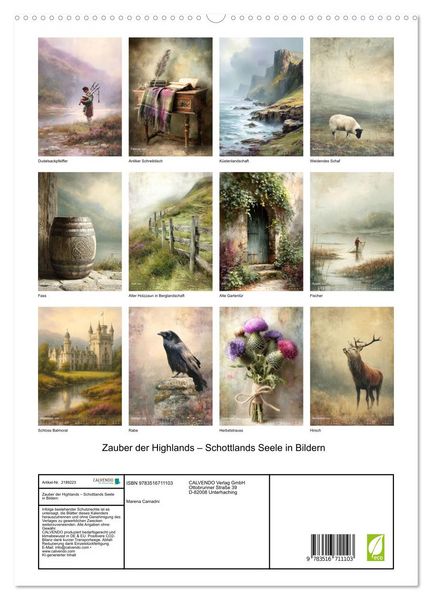 Produktbild: Zauber der Highlands &ndash; Schottlands Seele in Bildern (hochwertiger Premium Wandkalender 2026 DIN A2 hoch), Kunstdruck in Hochglanz