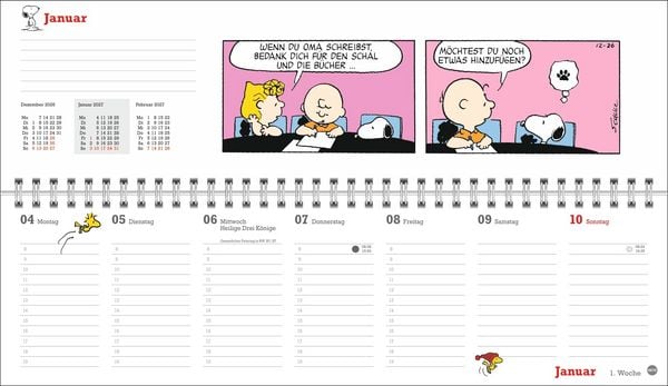 Produktbild: Peanuts Wochenquerplaner 2027