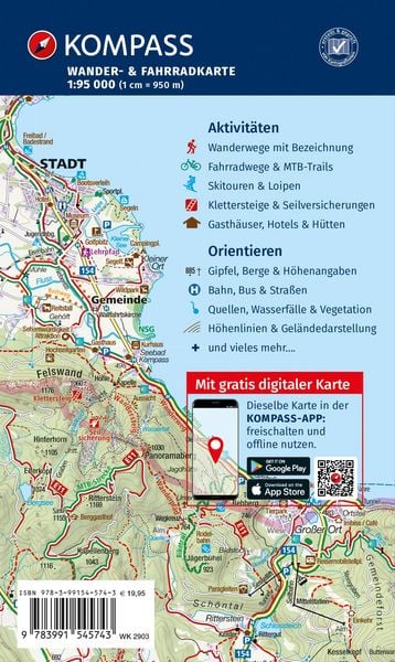 Produktbild: KOMPASS Wanderkarten-Set 2903 Kroatische K&uuml;ste mit Inseln (3 Karten) 1:95.000