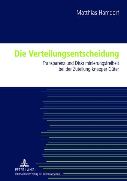 Produktbild: Die Verteilungsentscheidung