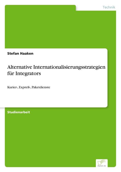 Produktbild: Alternative Internationalisierungsstrategien f&uuml;r Integrators