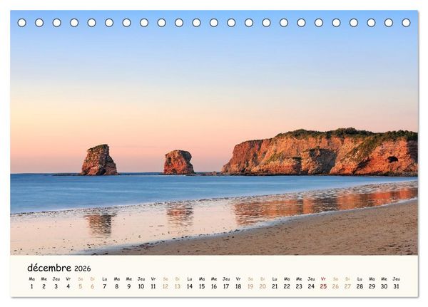 Produktbild: Entre monts et vagues - Une ann&eacute;e au Pays Basque (Calendrier de bureau 2026 DIN A5 vertical), CALVENDO calendrier mensuel