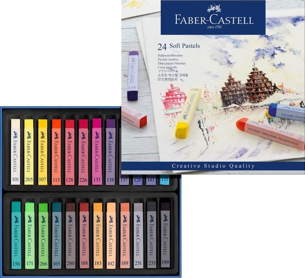 Produktbild: Faber-Castell Softpastellkreiden, 24er Set Etui