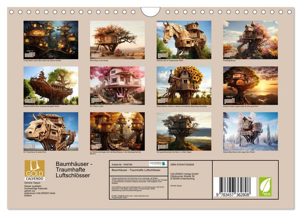 Produktbild: Baumh&auml;user - Traumhafte Luftschl&ouml;sser (Wandkalender 2026 DIN A4 quer), CALVENDO Monatskalender