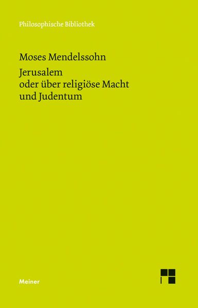 Produktbild: Jerusalem oder &uuml;ber religi&ouml;se Macht und Judentum