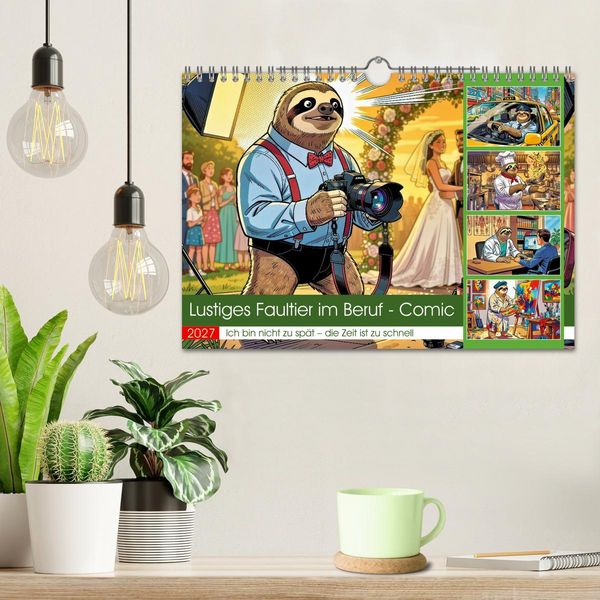 Produktbild: Lustiges Faultier im Beruf - Comic (Wandkalender 2027 DIN A4 quer), CALVENDO Monatskalender