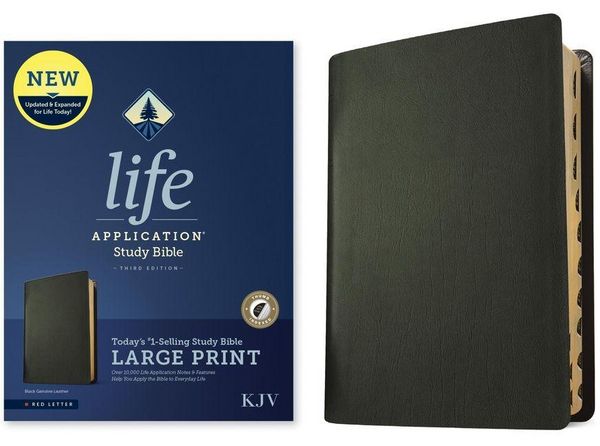 Produktbild: KJV Life Application Study Bible, Third Edition, Large Print (Genuine Leather, Black, Indexed, Red Letter)