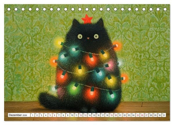 Produktbild: Gute Laune Katzen (Tischkalender 2026 DIN A5 quer), CALVENDO Monatskalender