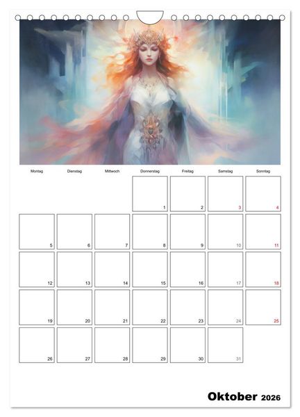 Produktbild: Der g&ouml;ttliche Planer. Aquarelle von antiken griechischen G&ouml;ttern (Wandkalender 2026 DIN A4 hoch), CALVENDO Monatskalender