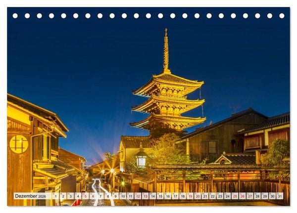 Produktbild: Kyoto - &Auml;sthetik der Stille (Tischkalender 2026 DIN A5 quer), CALVENDO Monatskalender