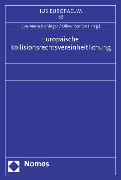 Produktbild: Europ&auml;ische Kollisionsrechtsvereinheitlichung