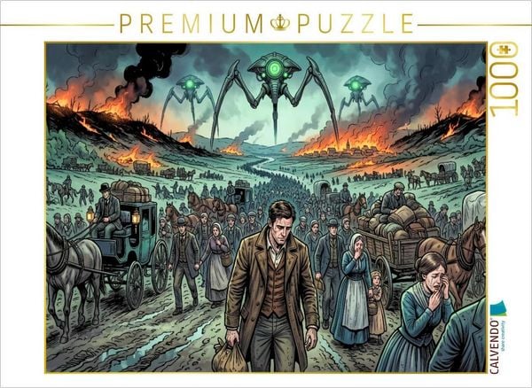 CALVENDO Puzzle Millionen fliehen vor den Tripods | 1000 Teile Lege-Größe 64 × 48 cm Foto-Puzzle für glückliche Stunden