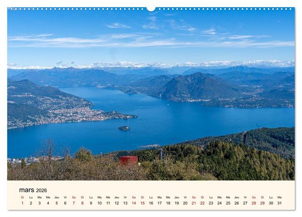 Produktbild: Coup d'&oelig;il sur le Lac Majeur (Calendrier mural 2026 DIN A2 vertical) calendrier de bureau