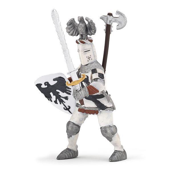 Produktbild: Spielfigur Ritter mit Adlerhelm wei&szlig; 7cm