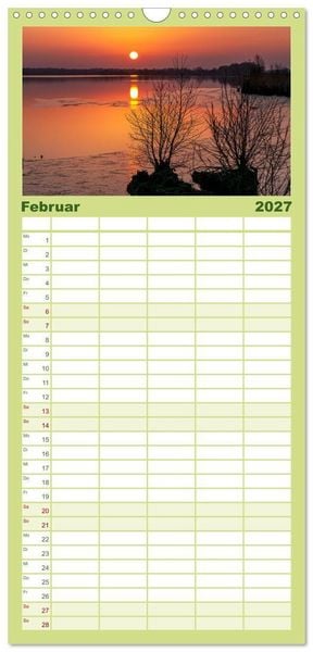 Produktbild: Familienplaner 2027 - Bezauberndes Ostfriesland mit 5 Spalten (Wandkalender, 21 x 45 cm) CALVENDO