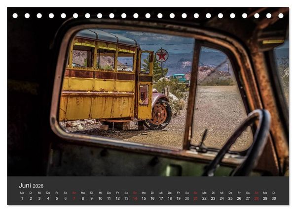 Produktbild: Vergessene Zeitzeugen entlang der Route 66 (Tischkalender 2026 DIN A5 quer), CALVENDO Monatskalender