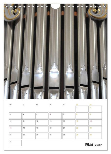Produktbild: Orgeln zum Verlieben! (Wandkalender 2027 DIN A4 hoch), CALVENDO Monatskalender