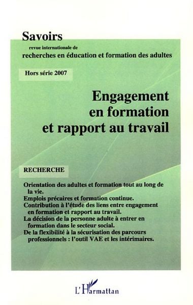 Produktbild: Engagement en formation et rapport au travail