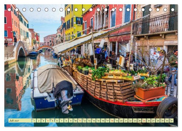 Produktbild: M&auml;rkte der Welt - fotografische Impressionen von M&auml;rkten ber&uuml;hmter St&auml;dte (Tischkalender 2027 DIN A5 quer), CALVENDO Monatskalender