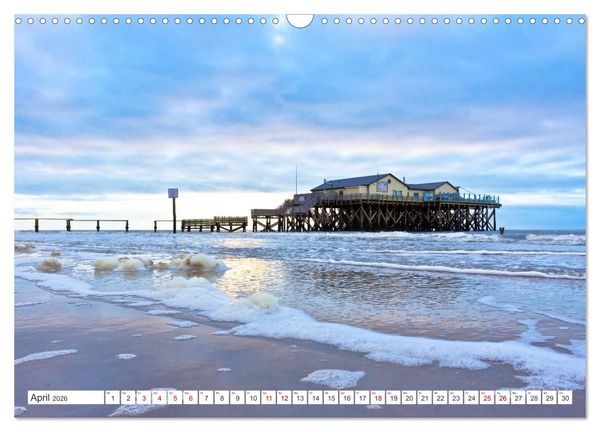 Produktbild: ST. PETER ORDING Strand und Meer (Wandkalender 2026 DIN A3 quer), CALVENDO Monatskalender