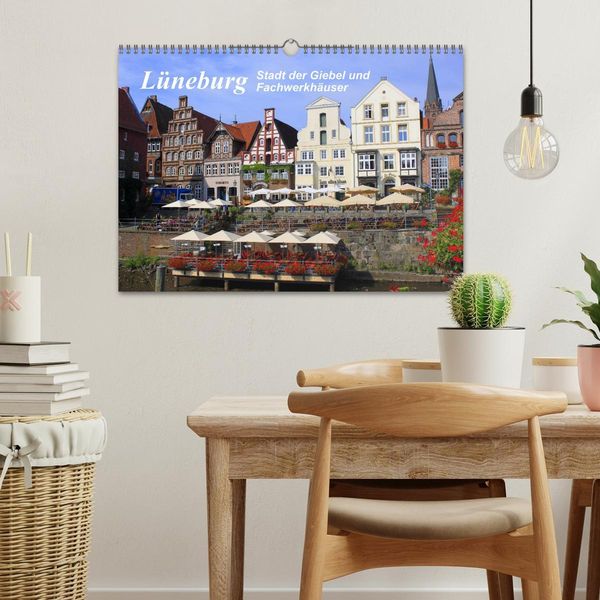 Produktbild: L&uuml;neburg - Stadt der Giebel und Fachwerkh&auml;user (Wandkalender 2026 DIN A3 quer), CALVENDO Monatskalender