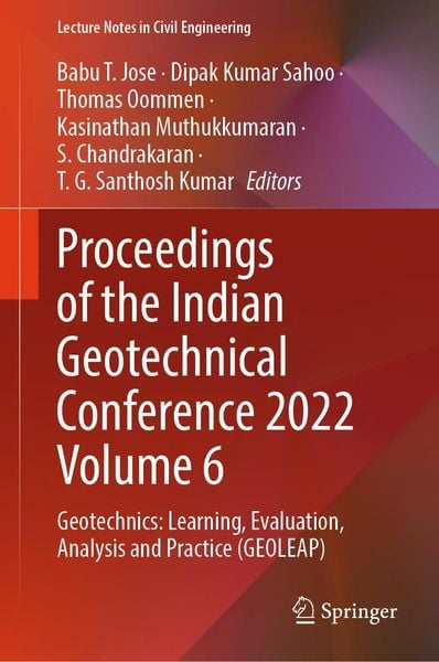 Produktbild: Proceedings of the Indian Geotechnical Conference 2022 Volume 6
