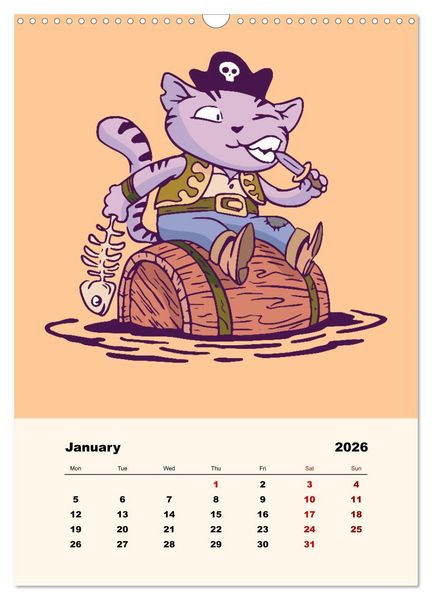 Produktbild: The Funny Pirates (Wall Calendar 2026 DIN A3 portrait), CALVENDO 12 Month Wall Calendar