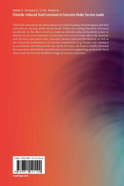 Produktbild: Chloride-Induced Steel Corrosion in Concrete Under Service Loads