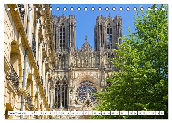 Produktbild: Les cath&eacute;drales fran&ccedil;aises &ndash; Des chefs-d'&oelig;uvre de l&rsquo;architecture gothique (Calendrier de bureau 2027 DIN A5 vertical), CALVENDO calendrier mensuel
