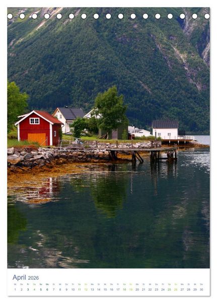 Produktbild: Norwegen - Unterwegs im Fjordland (Tischkalender 2026 DIN A5 hoch), CALVENDO Monatskalender